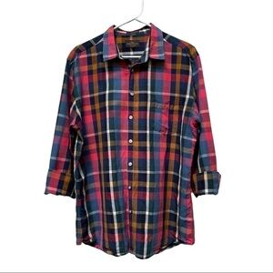 Rodd & Gunn Sports Fit Linen Long Sleeve Plaid Button Down Dress Shirt Fairlight